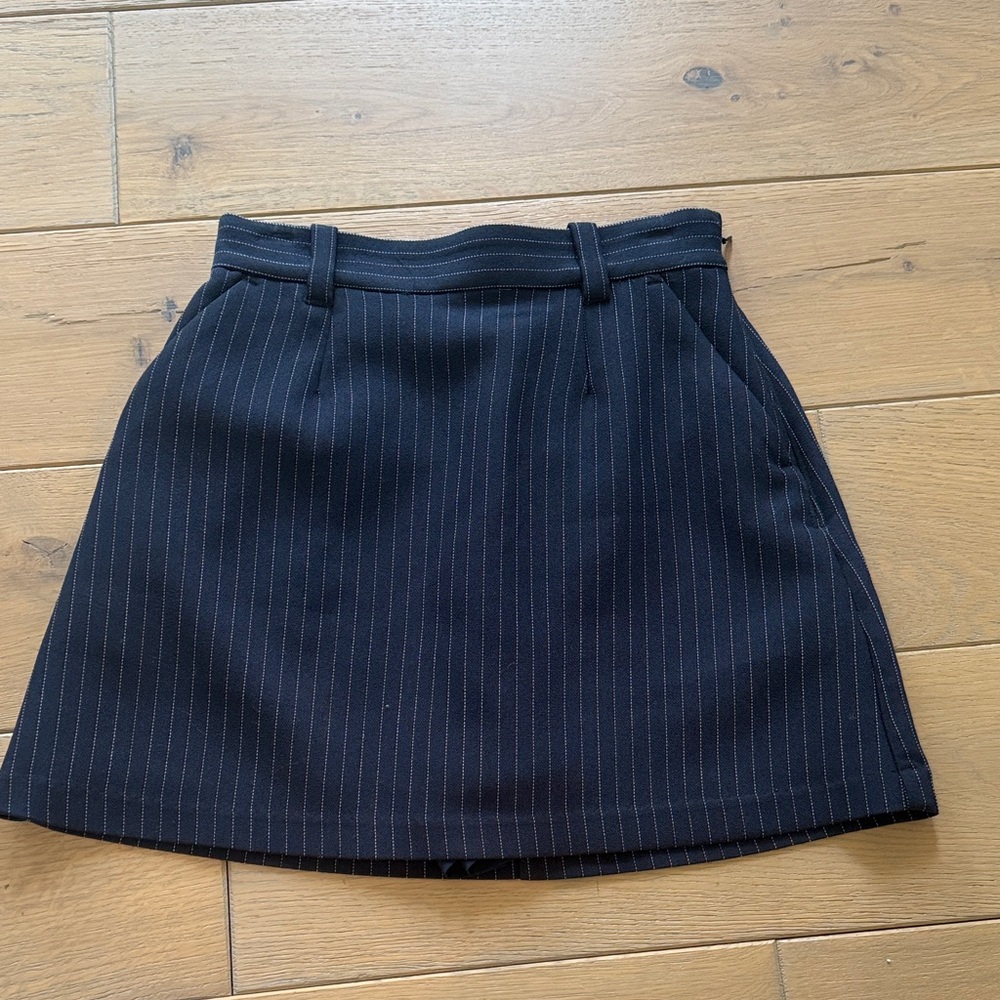 Abercrombie & Fitch Black Pinstripe Mini Skirt